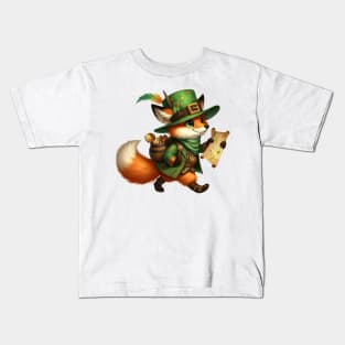 St Patricks Fox Kids T-Shirt